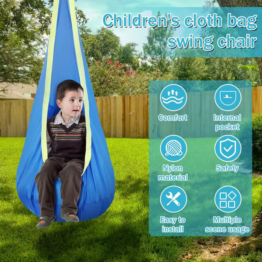 Kids Outdoor Swing And Slide - Columpio Tipo Nido para Niños, Silla