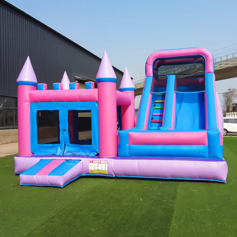 Kids Outdoor House - Castillo Inflable Comercial de Lujo Colorido