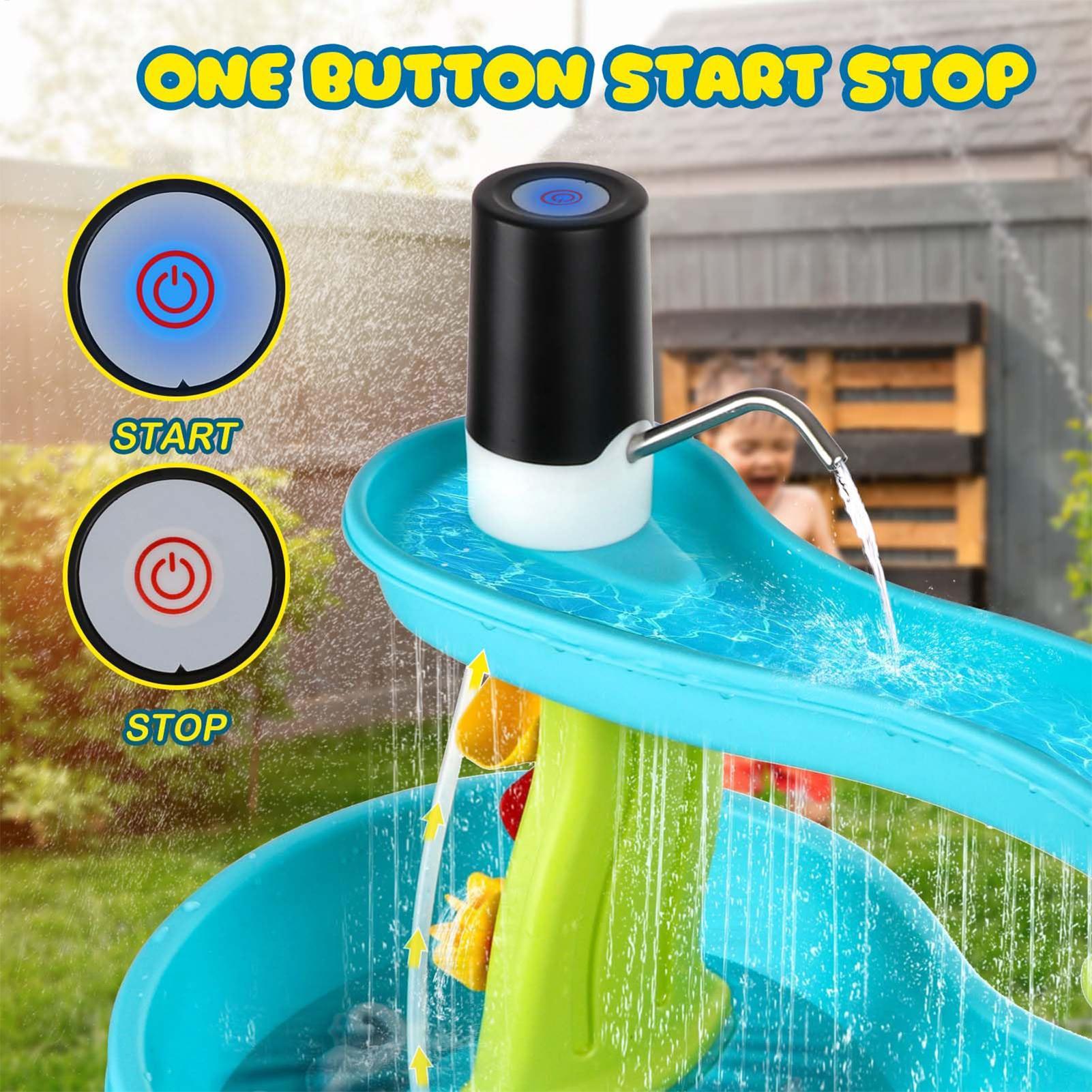 Kids Outdoor Water Table - Bomba de Agua Inalámbrica Recargable Pequeña,