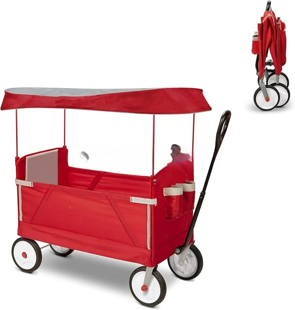 Kids Outdoor Wagon - Carro plegable EZ 3 en 1,
