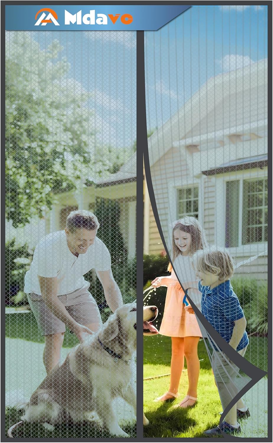 Outdoor Kid Friendly - Puerta magnética con mosquitera, malla protectora