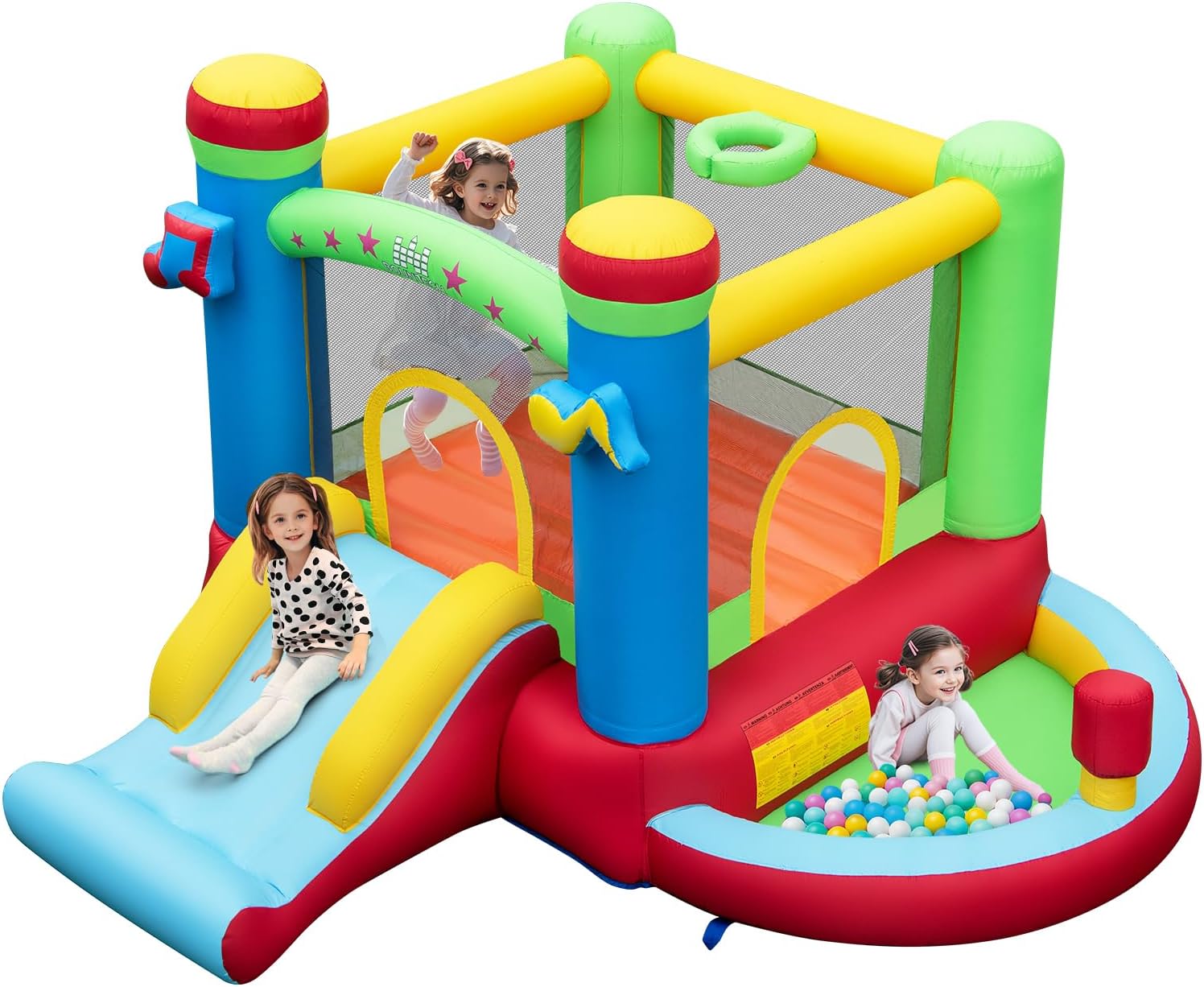 Kids Outdoor House - Casa Inflable con Piscina de Pelotas,