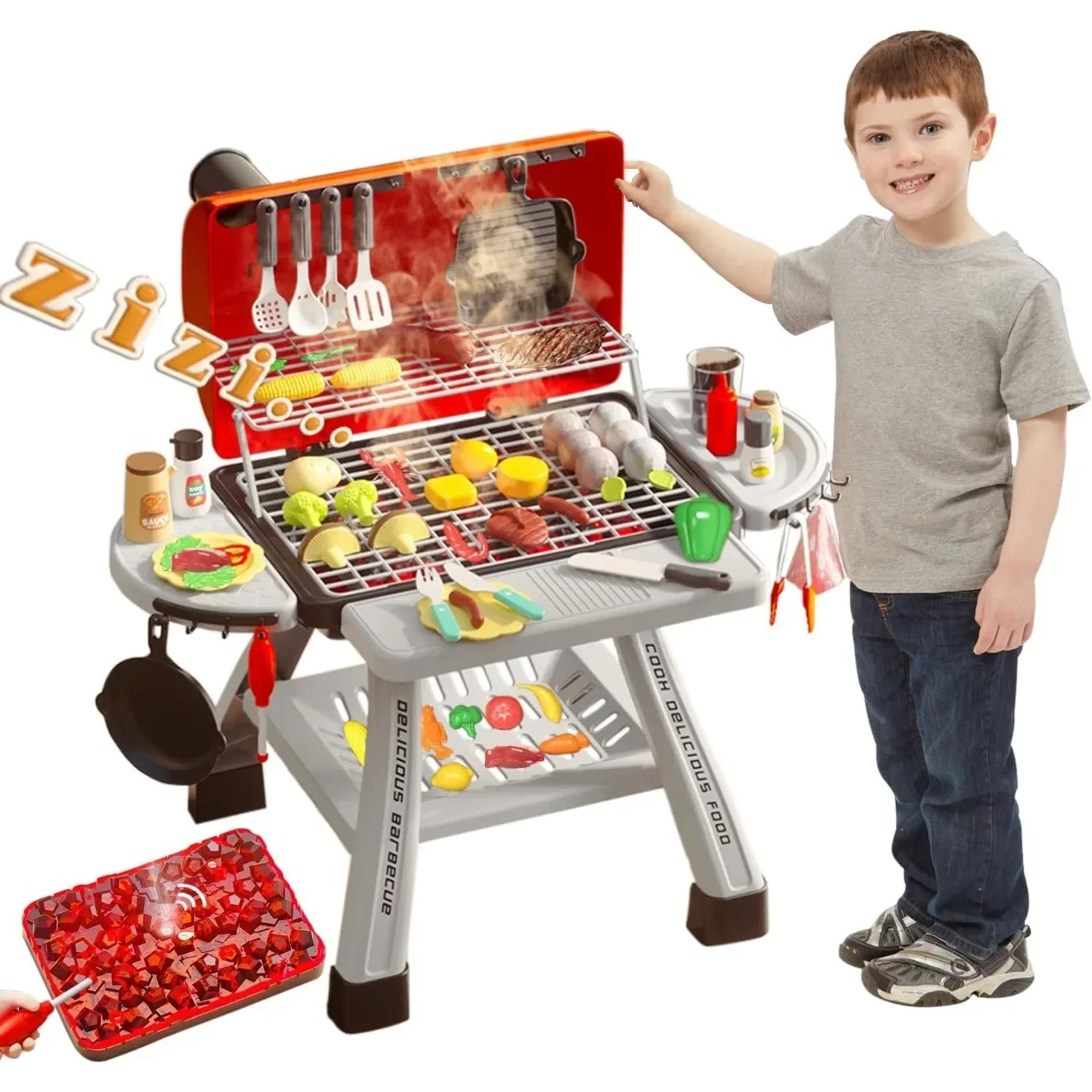 Kids Outdoor Bbq - Juego de juguetes para parrilla de