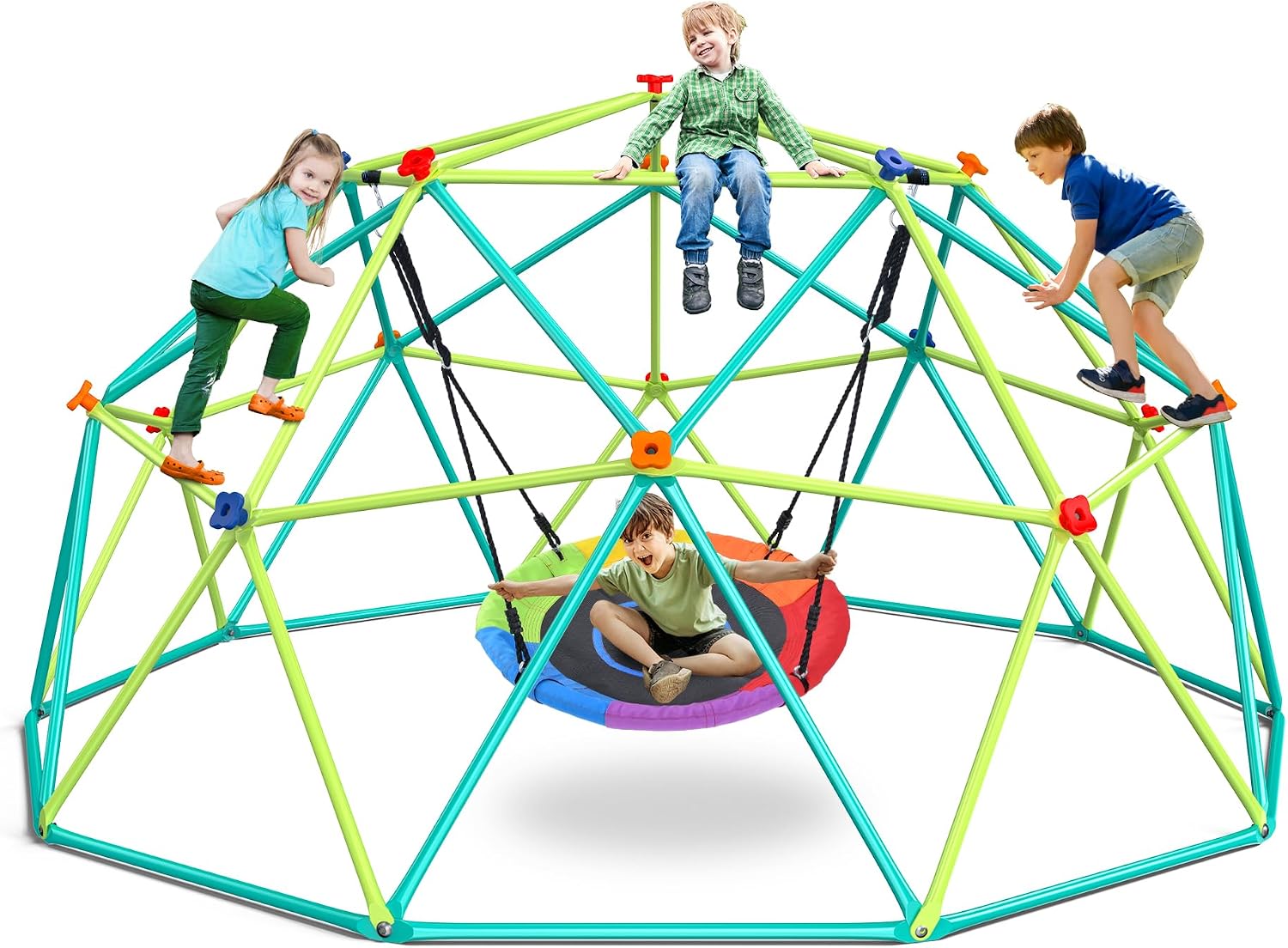 Kids Outdoor Jungle Gym - Columpio de Cúpula de Escalada de