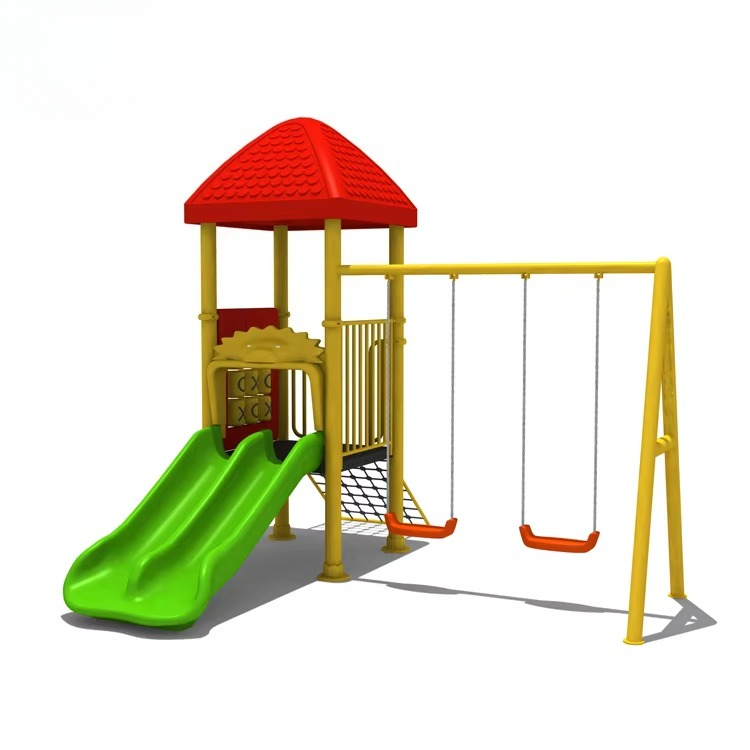 Kids Outdoor Swing And Slide - Equipo de Juegos de Acero para