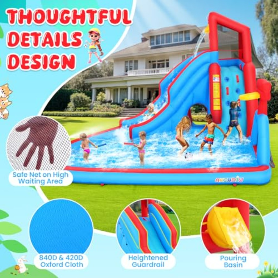 Tobogán acuático inflable para - Kids Outdoor House reseña y precio