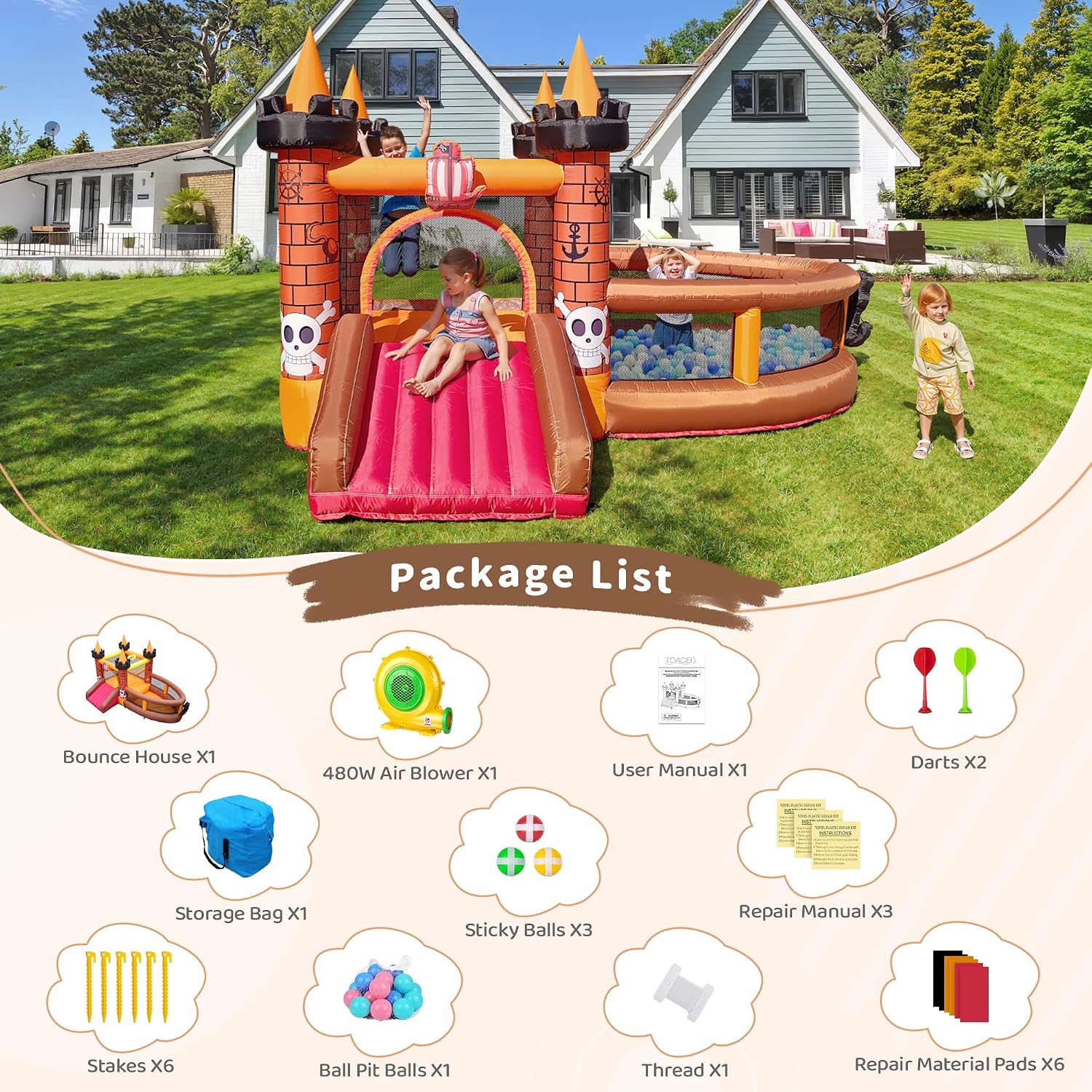 Casa Inflable para Niños de 3  - Kids Outdoor House reseña y precio
