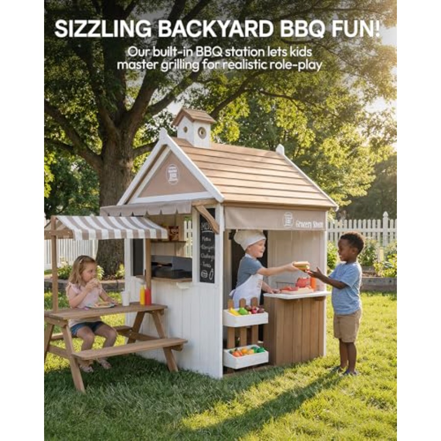 Casita de juegos para niños de - Kids Outdoor Bbq reseña y precio