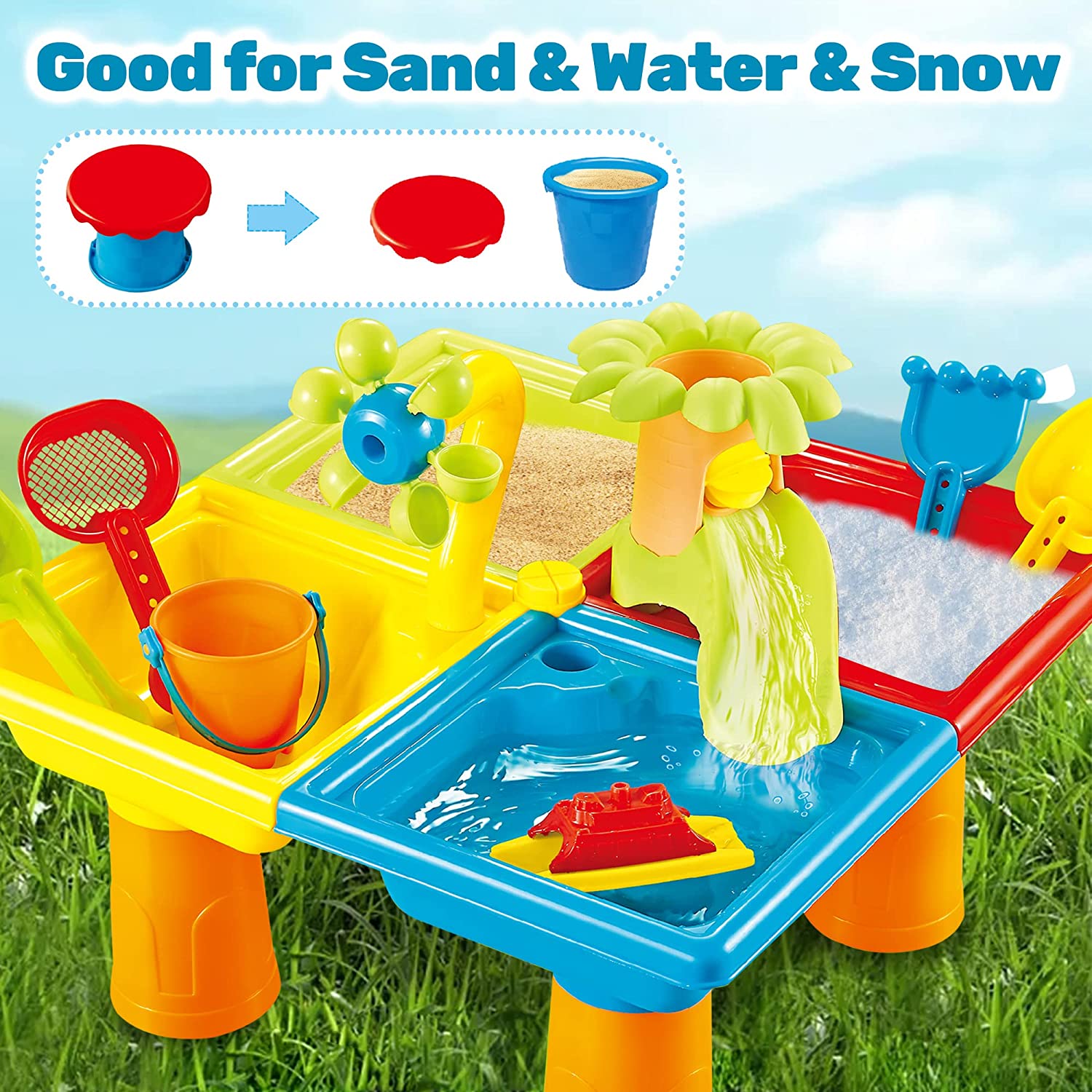 Mesa de playa para niños, jueg - Kids Outdoor Water Table reseña y precio