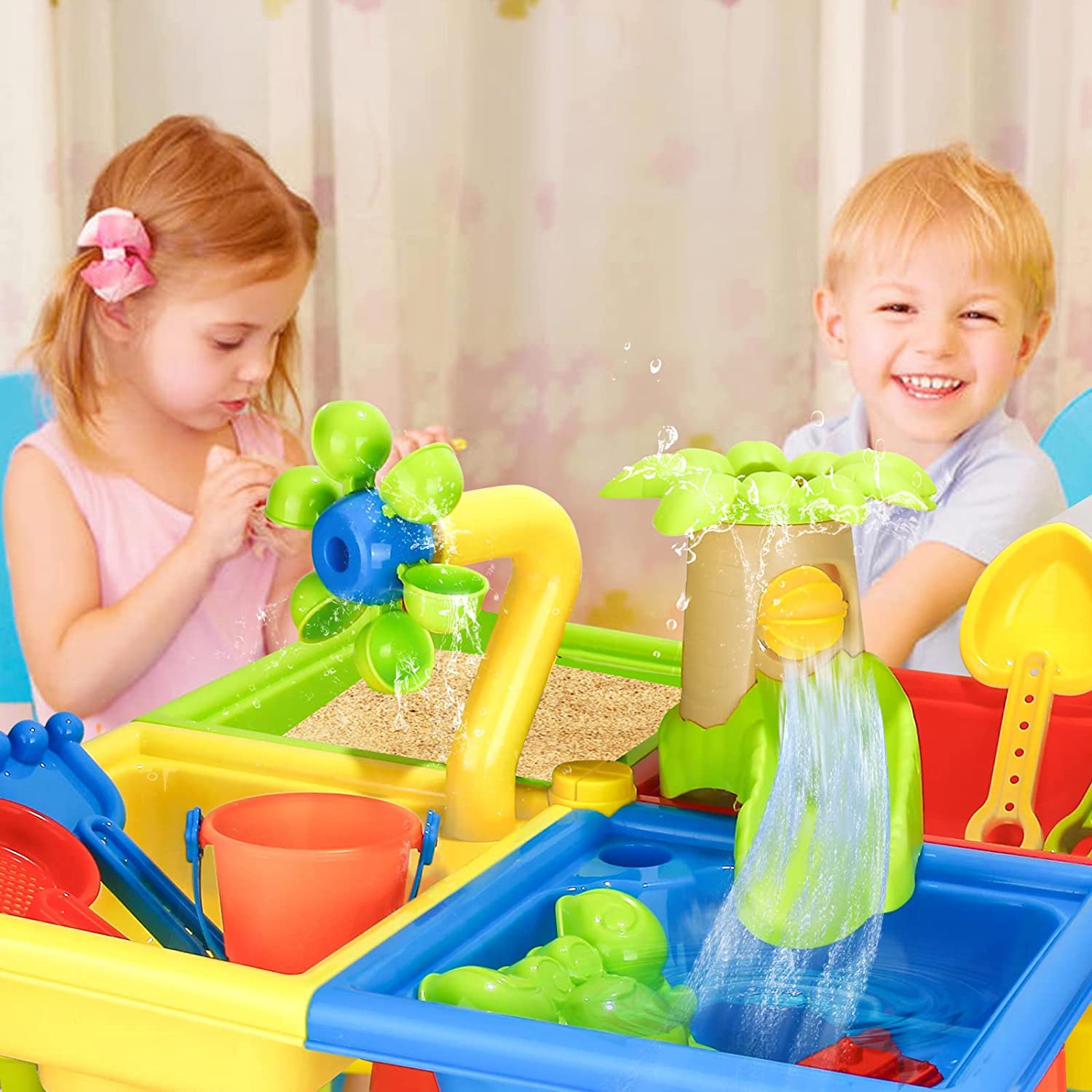 Mesa de playa para niños, jueg - Kids Outdoor Water Table reseña y precio