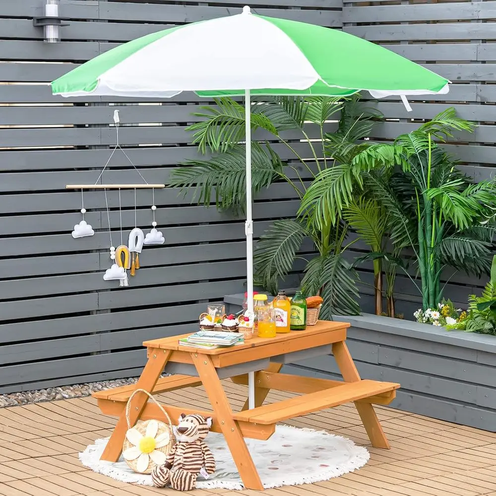 Mesa de Picnic 4 en 1 de Mader - Kids Outdoor Water Table reseña y precio