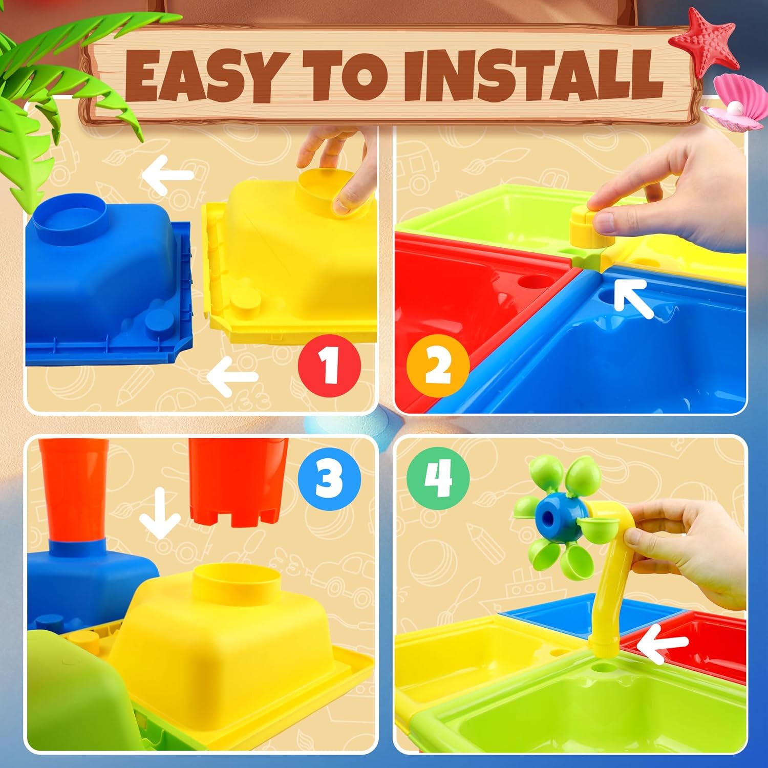 Mesa de agua de verano para ni - Kids Outdoor Water Table reseña y precio