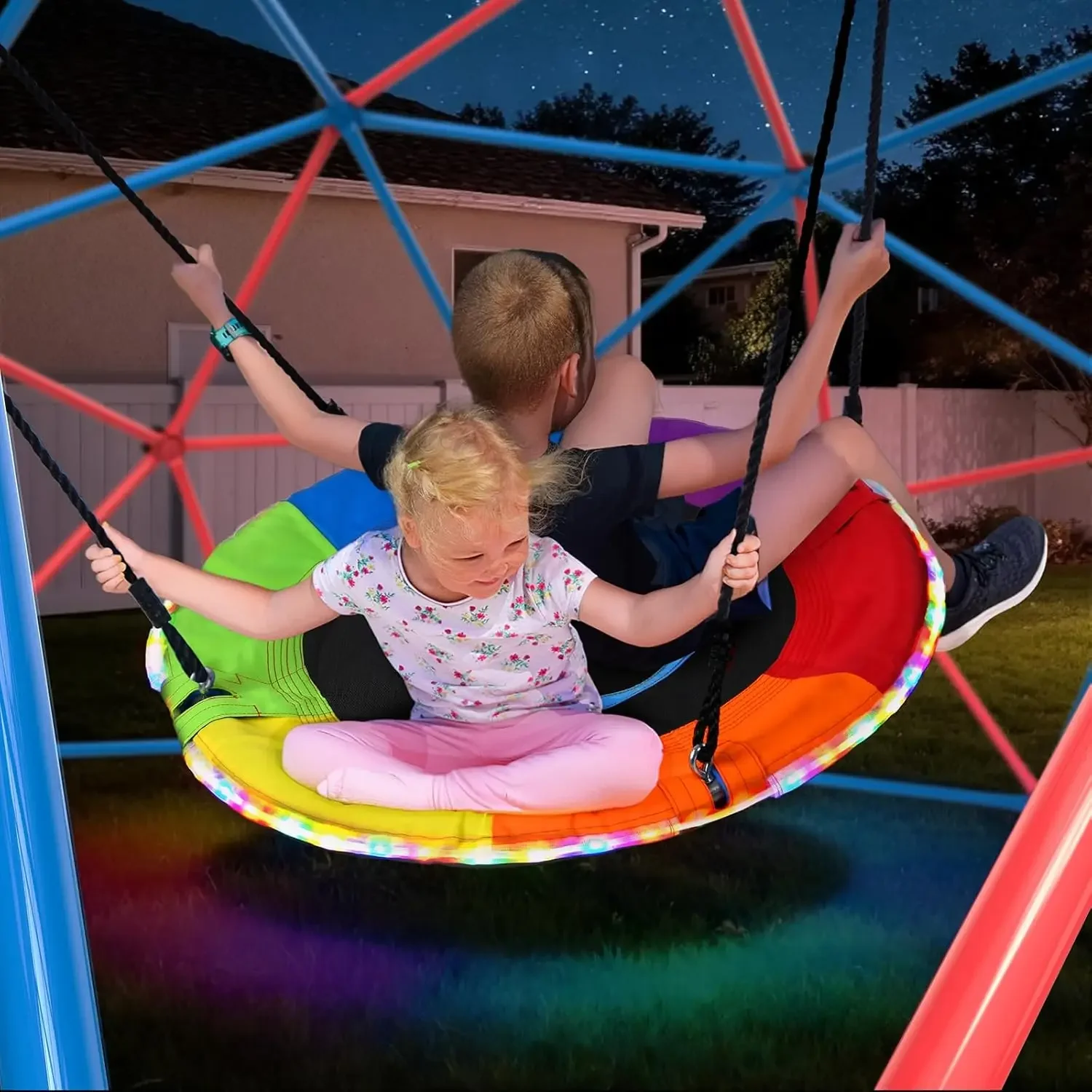 Columpio Hapfan Climbing Dome  - Kids Outdoor Jungle Gym reseña y precio