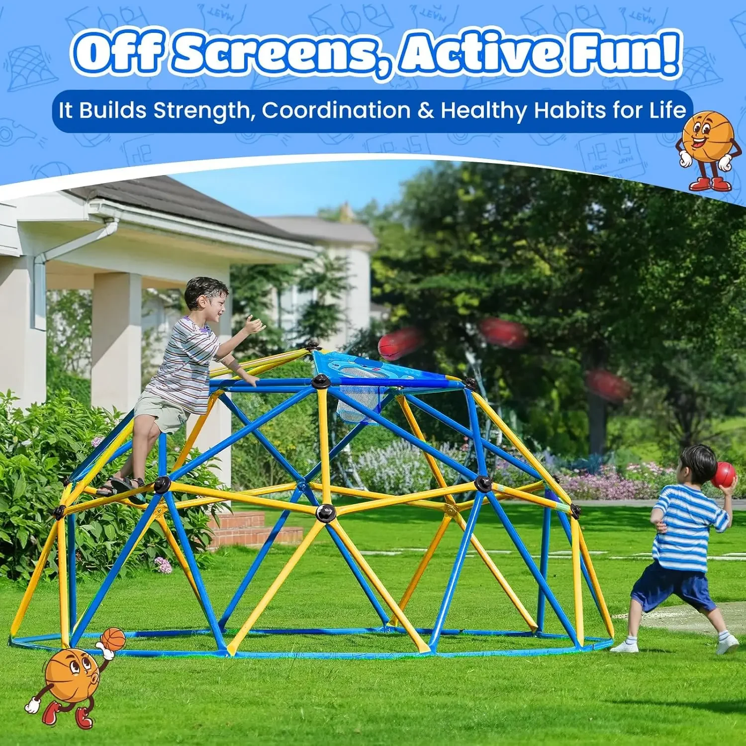 Zupapa Domo de Escalada de 10  - Kids Outdoor Jungle Gym reseña y precio