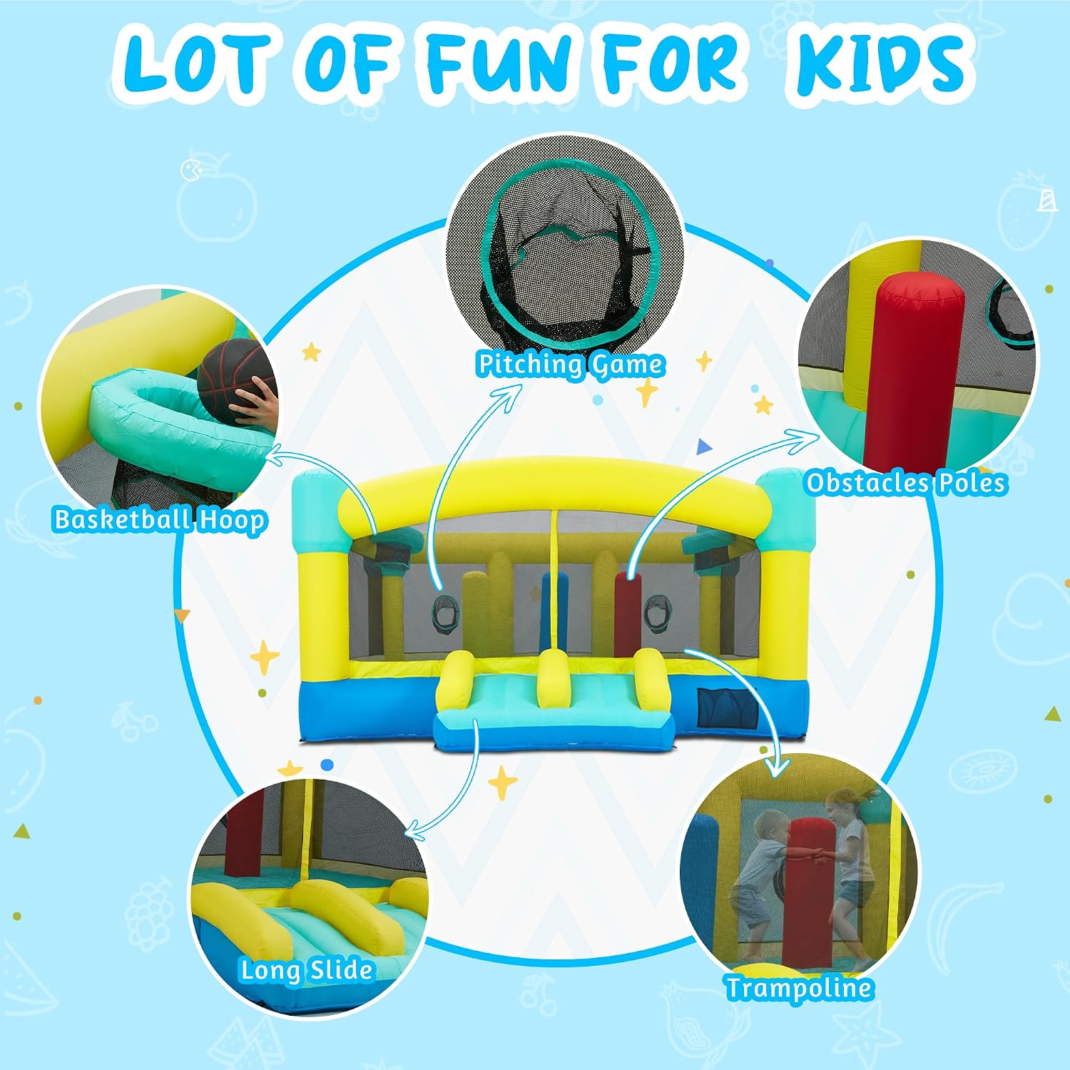 Gran Castillo Inflable, 15 x 1 - Kids Outdoor House reseña y precio