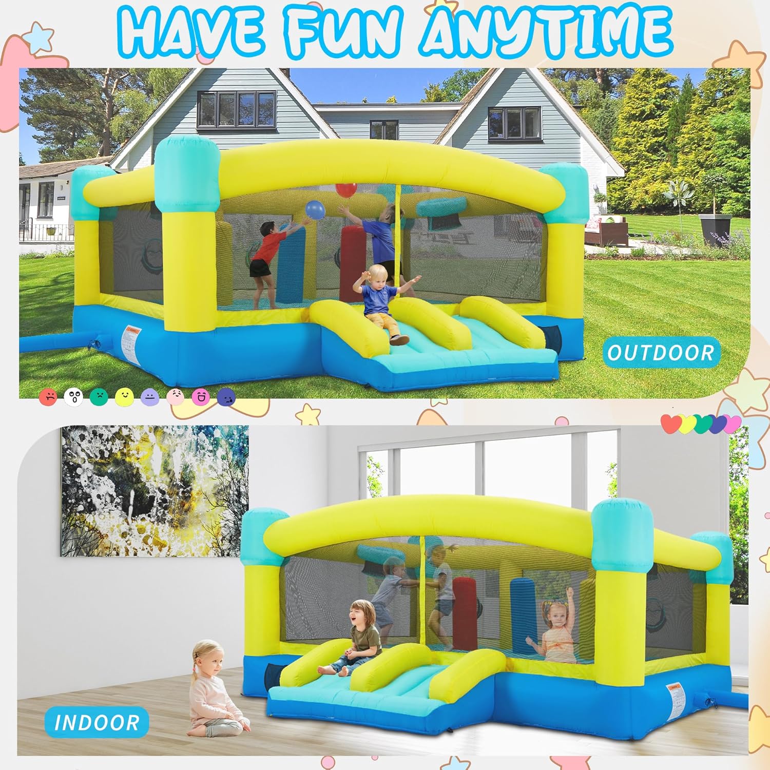 Gran Castillo Inflable, 15 x 1 - Kids Outdoor House reseña y precio