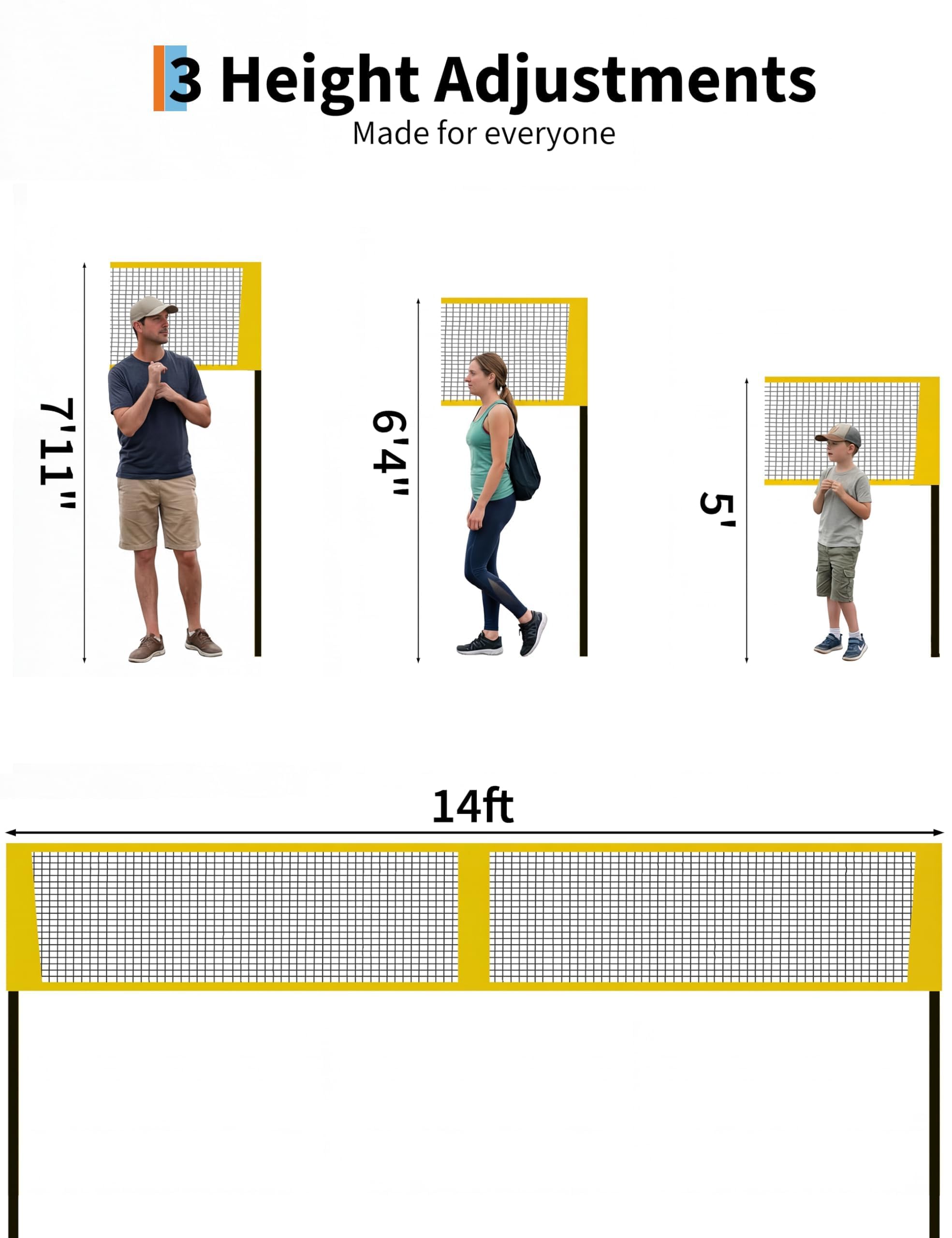 Juego de red de voleibol de 4  - Kids Outdoor Volleyball Net reseña y precio