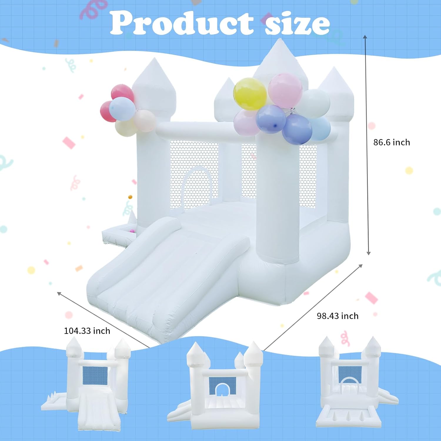 Castillo Inflable Blanco, Cast - Kids Outdoor House reseña y precio