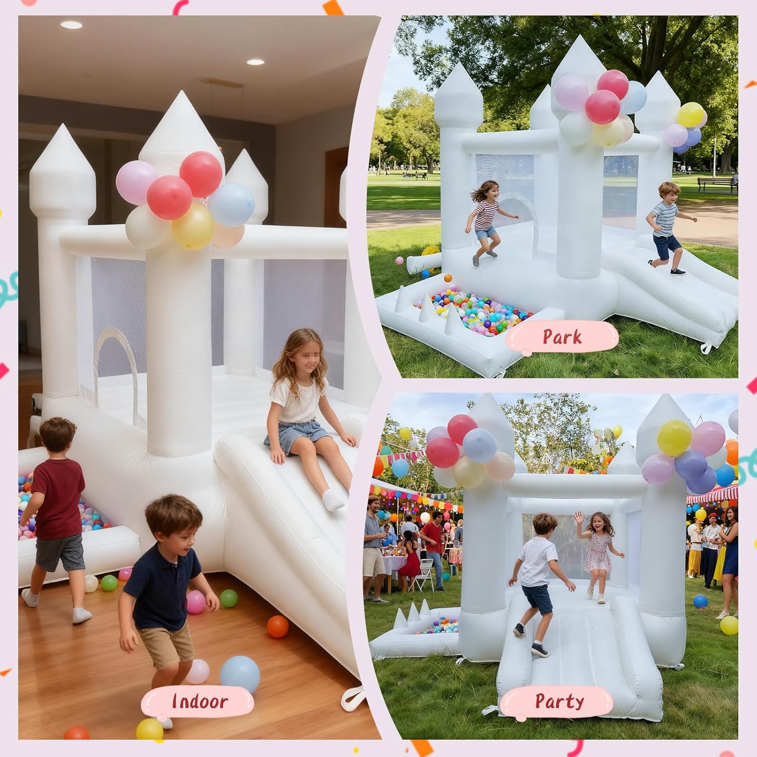 Castillo Inflable Blanco, Cast - Kids Outdoor House reseña y precio