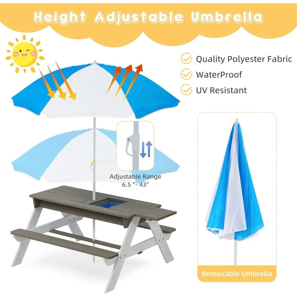 Mesa de Picnic Convertible 3 e - Kids Outdoor Water Table reseña y precio