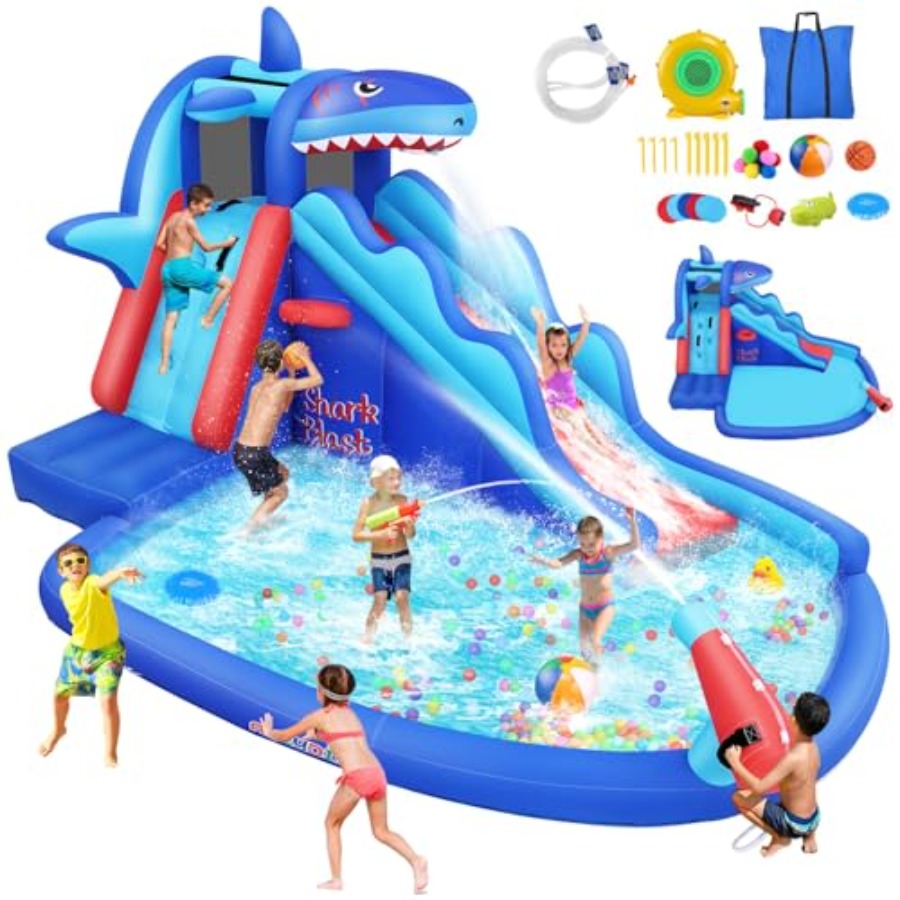 Tobogán acuático inflable para - Kids Outdoor House reseña y precio