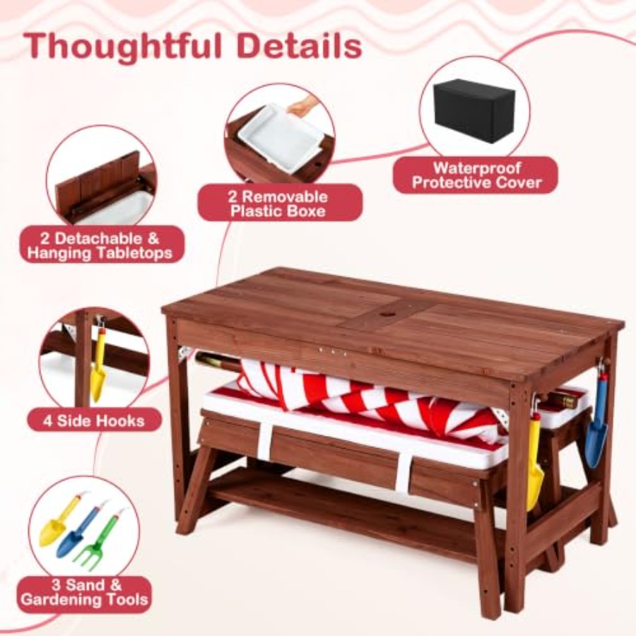 Mesa de picnic infantil para e - Kids Outdoor Water Table reseña y precio