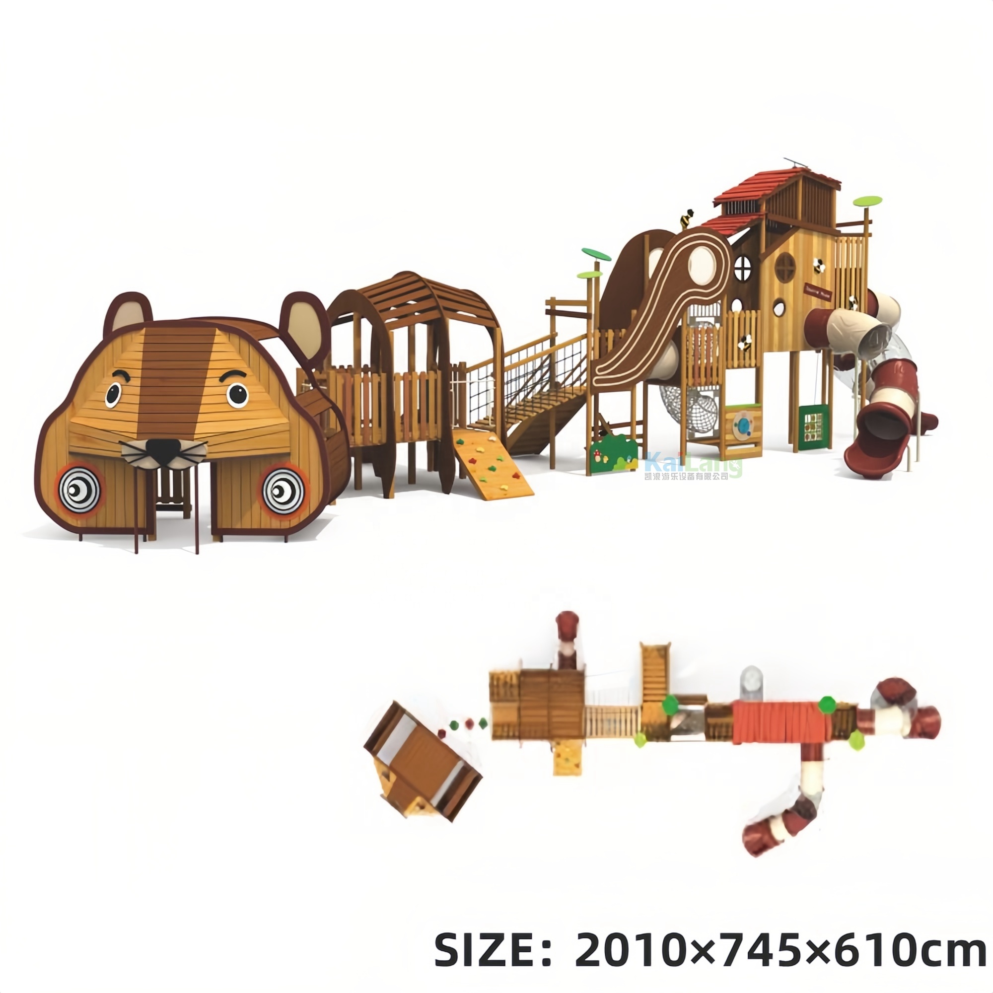 Equipo de Juegos de Madera de  - Outdoor Children'S Park reseña y precio