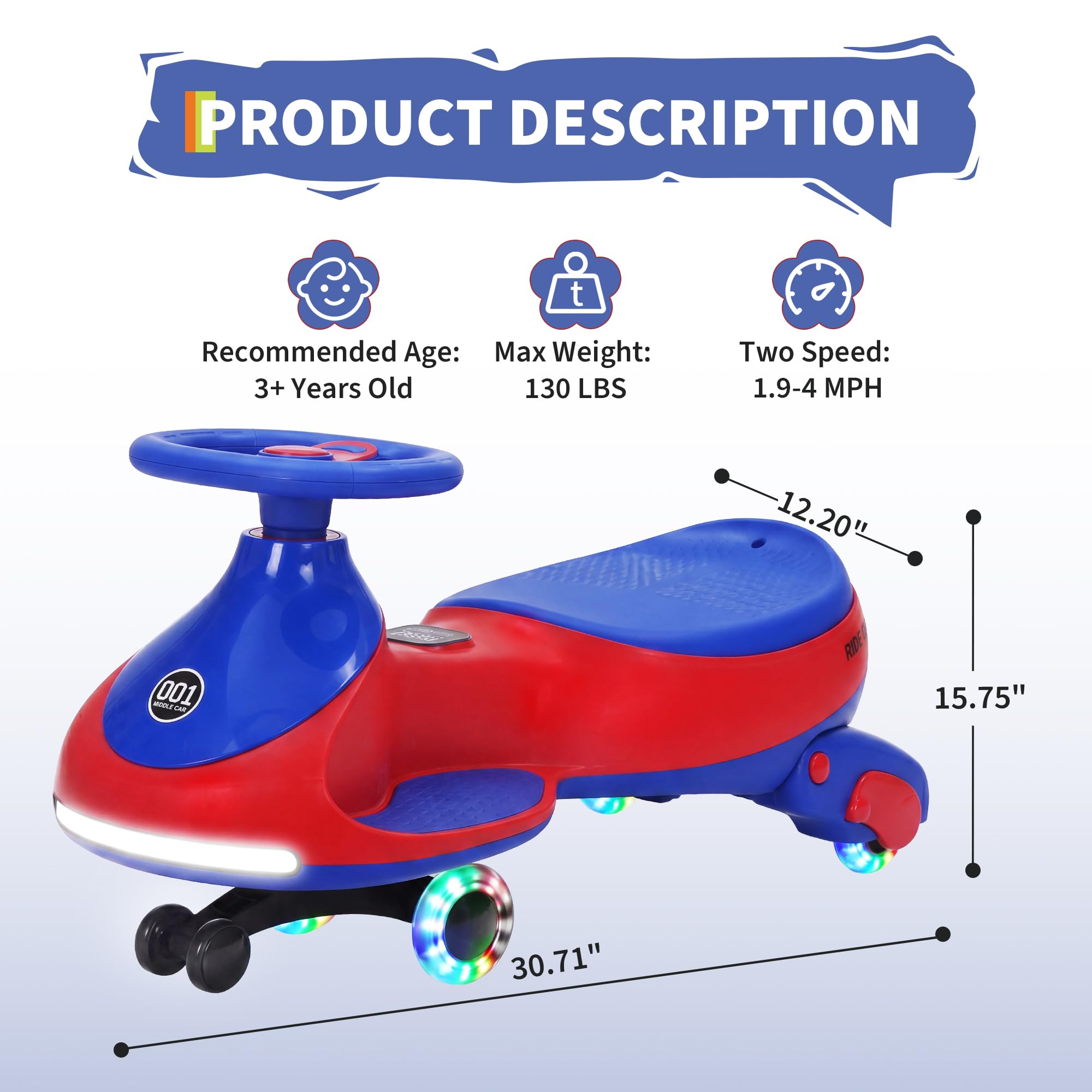 Auto de Empuje Eléctrico de 12 - Ride On Toy Car reseña y precio