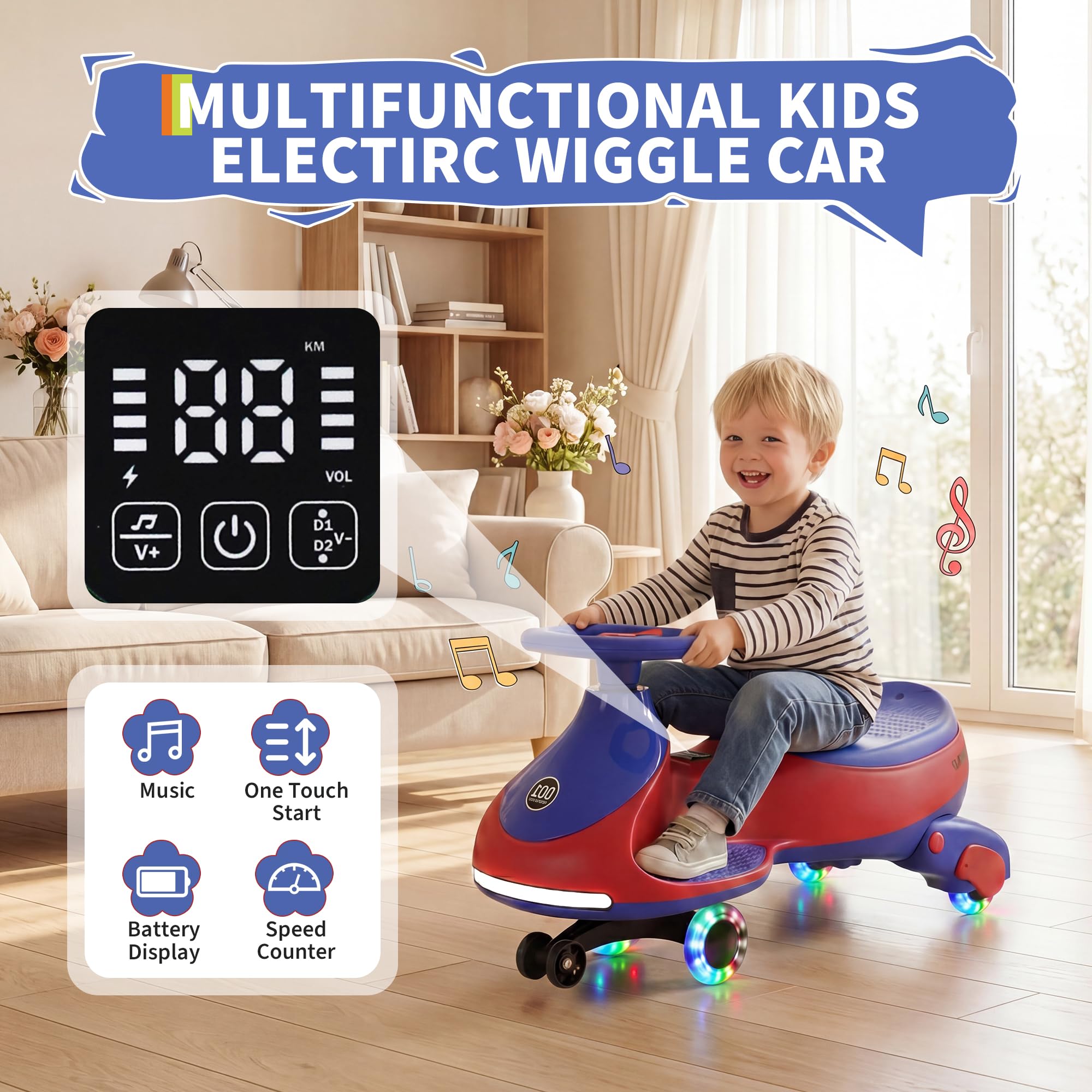 Auto de Empuje Eléctrico de 12 - Ride On Toy Car reseña y precio