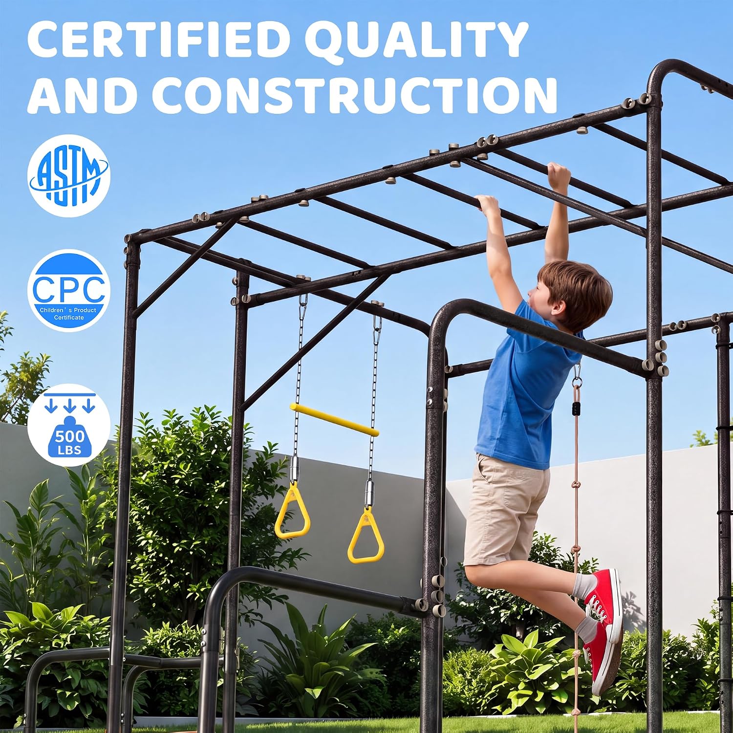 Gimnasio de Exterior 7 en 1, B - Kids Outdoor Jungle Gym reseña y precio