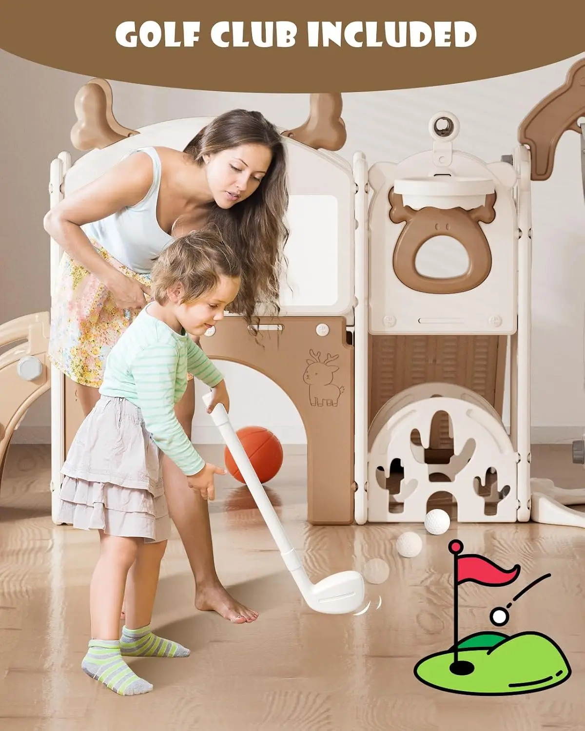 Juego de tobogán y columpio 13 - Kids Outdoor Swing And Slide reseña y precio