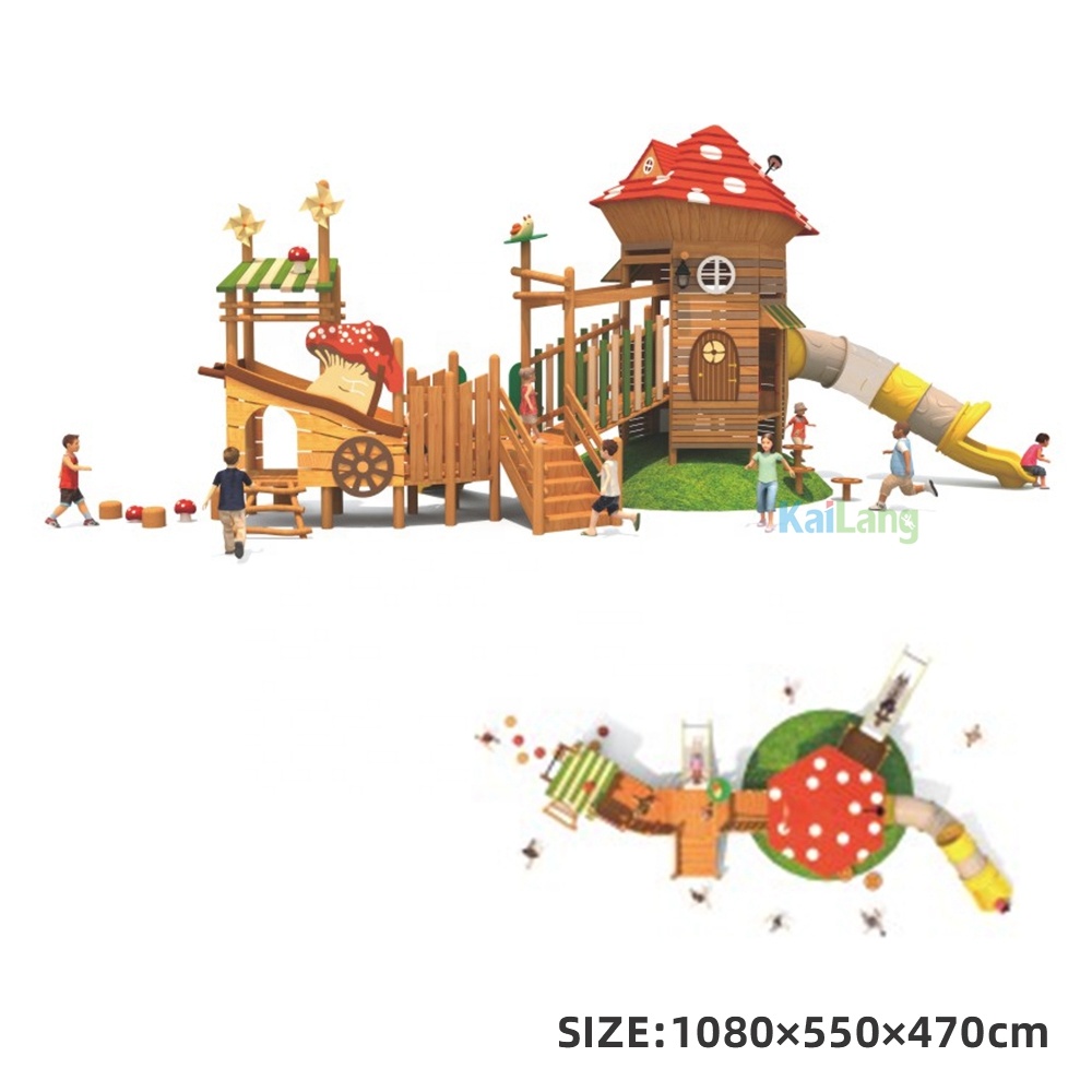Casa de Madera con Forma de Ho - Outdoor Children'S Park reseña y precio