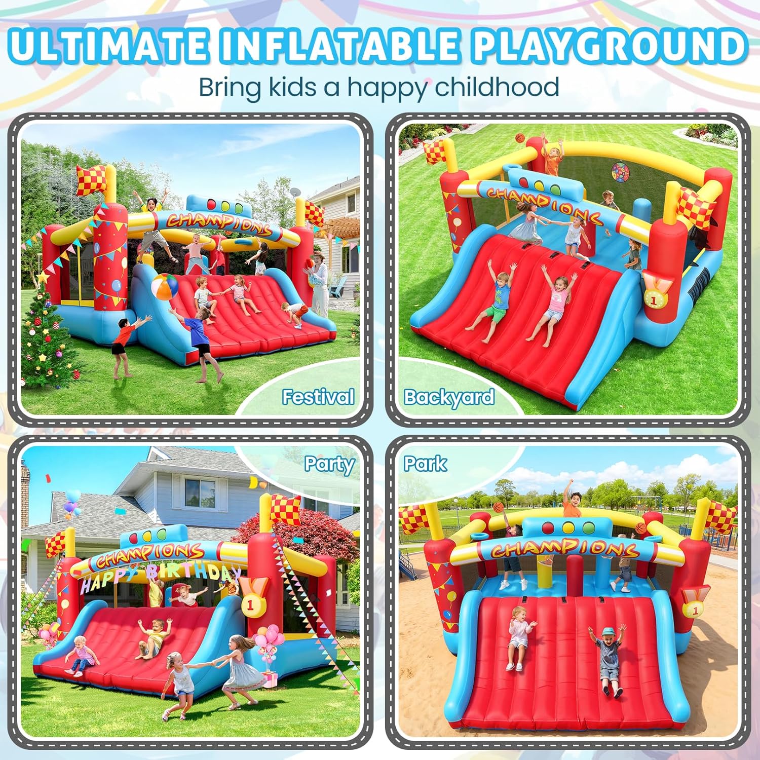 Gran Casa de Brinco Inflable p - Kids Outdoor House reseña y precio