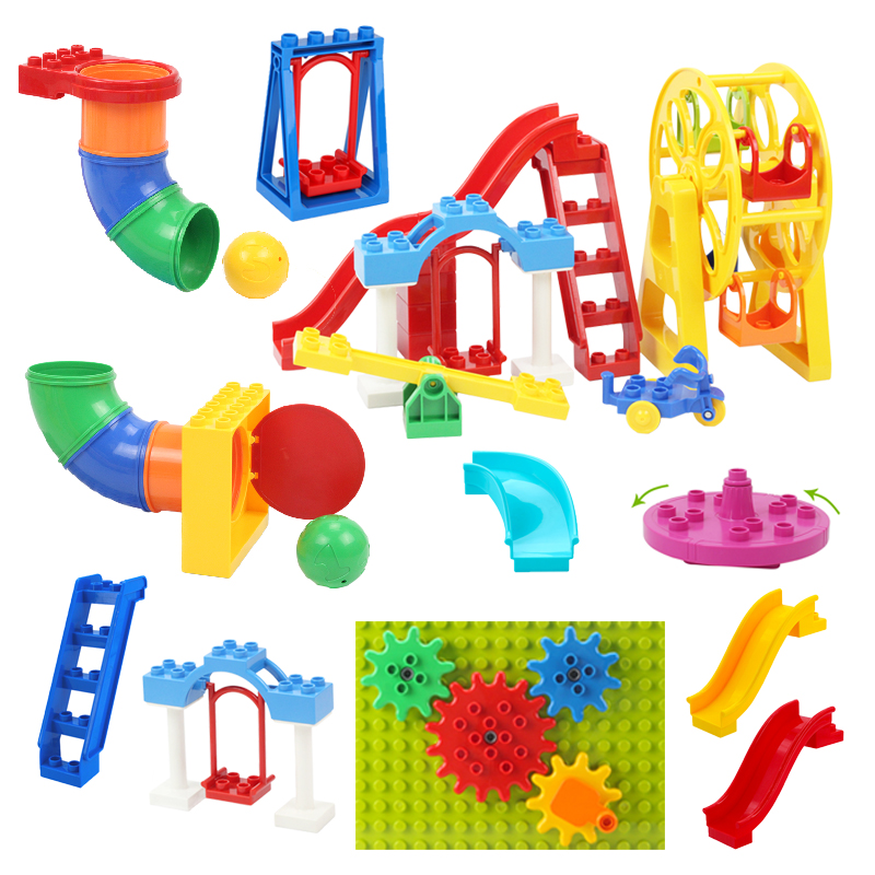 Bloques de construcción grande - Kids Outdoor Swing And Slide reseña y precio