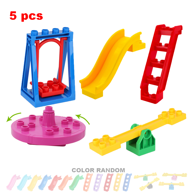 Bloques de construcción grande - Kids Outdoor Swing And Slide reseña y precio