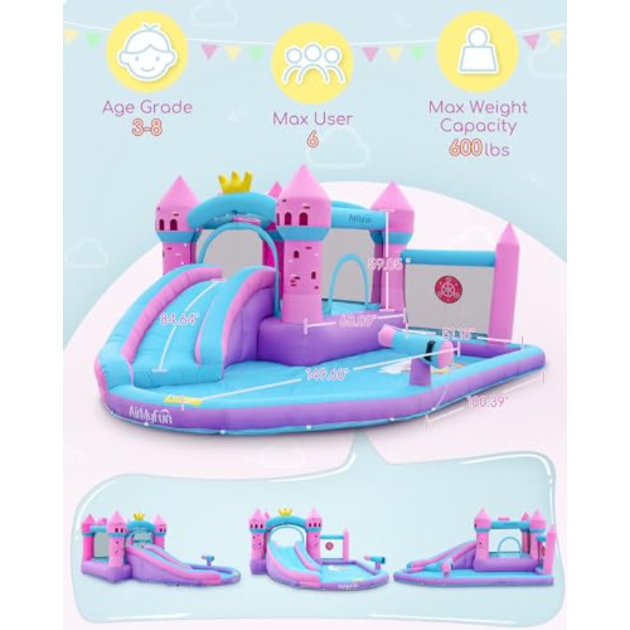 Tobogán acuático inflable para - Kids Outdoor House reseña y precio