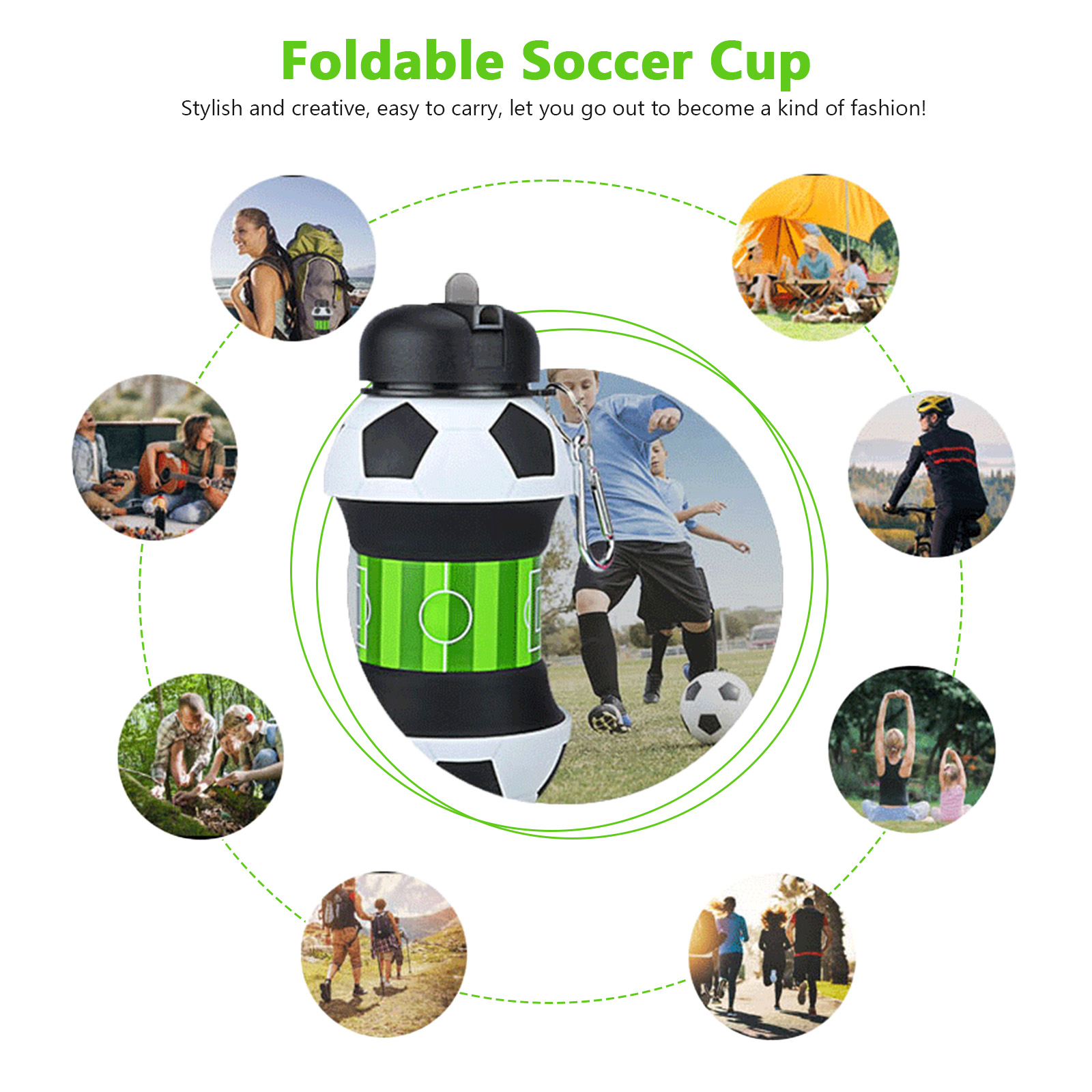 Botella de agua plegable de 55 - Outdoor Kid Friendly reseña y precio