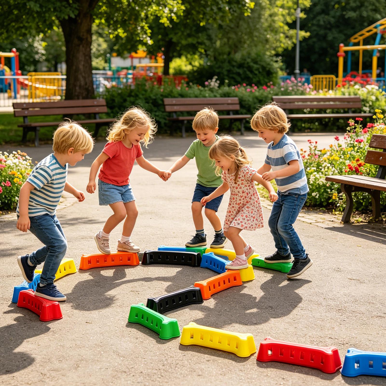 Bloques de Equilibrio Apilable - Kids Outdoor Balance Beam reseña y precio